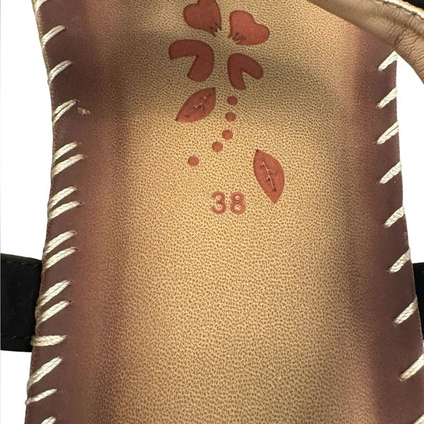 Fashion Women's Sandals Flat Rhinestone Elastic Band Comfy Studded Shoes Size 7