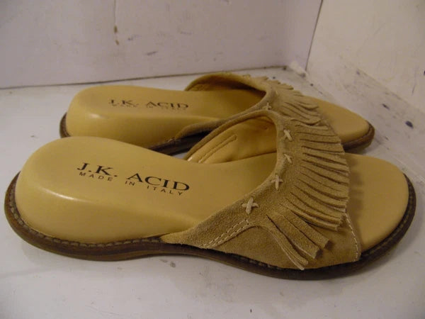 J.K. J K Acid Brown Fashion Slides Sandals Shoes size 8
