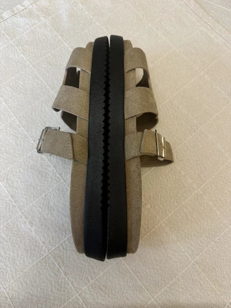 Steve Madden Mayven Suede Slide Sandals Taupe SIze 9.5