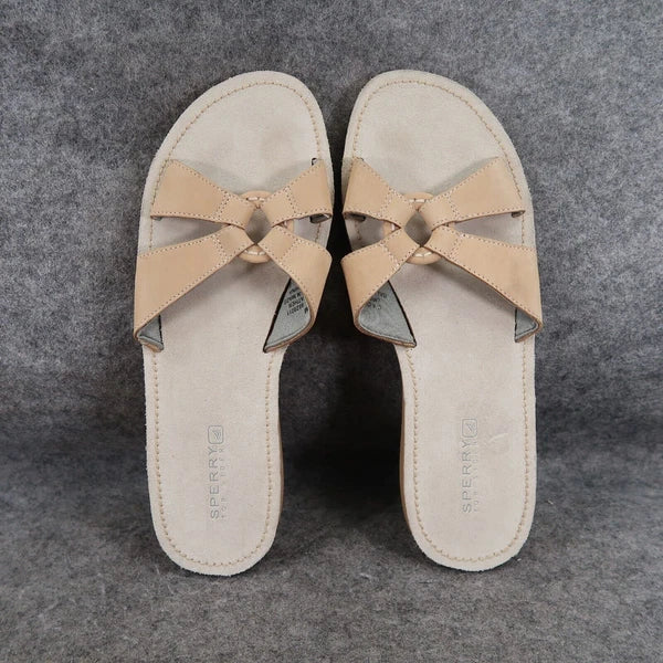 Sperry Shoes Womens 9 Slide Sandals Leather Slip On Fashion Comfort Top Sider