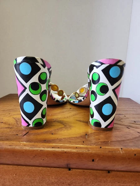 giuseppe zanotti For Vicini NEW SZ 8 Handpainted Embellished Sandals