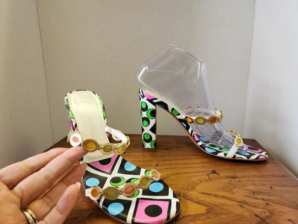 giuseppe zanotti For Vicini NEW SZ 8 Handpainted Embellished Sandals