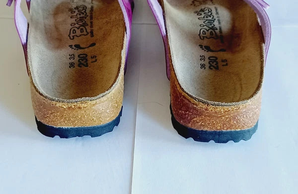 Birkenstock Birkis Sandals Women's 5 36 Purple Snakeskin Print Sandals Shoes