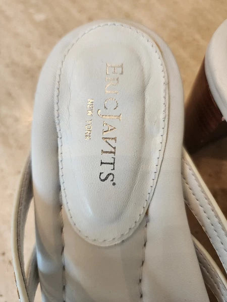 Eric Javits 10.5 N Cross Strap Block Heel Sandals Worn 1X