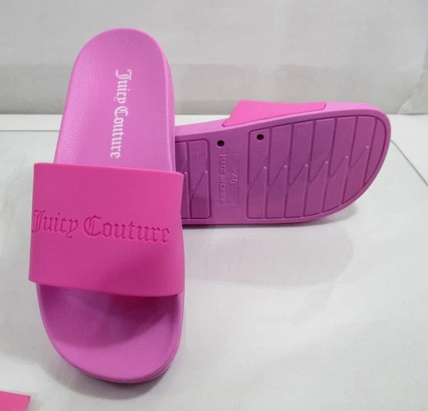 Juicy Couture Breanna Slide Sandal Logo Debossed Pink Size 10 / EUR 40