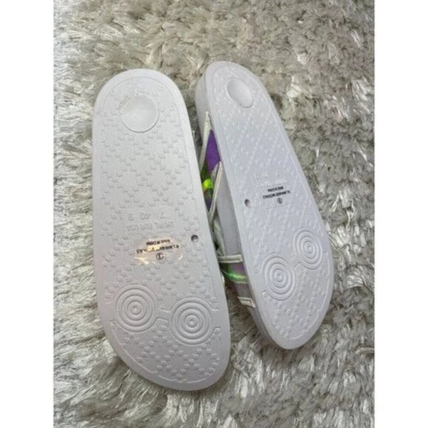 Look Here Slide Slip On Sandal White 8.5