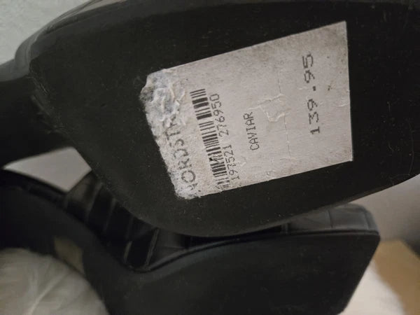 Jeffrey Campbell Women’s Sz 7 Black Leather Caviar Platform Slide  Ret $139.95