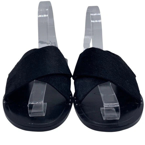 Rag & Bone Womens Shoes Keaton Slide Sandals Sz 6 Black Leather Flat Designer