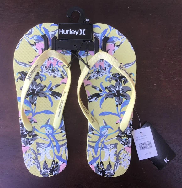 New  Women's Hurley Geo Style Flip Flop Sandals Thong - Pick Style & Size!