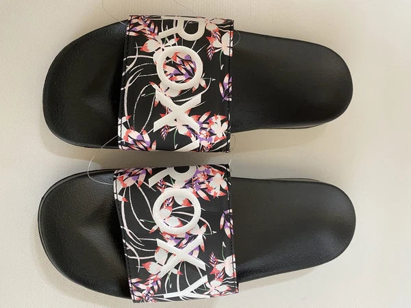Roxy Women's Eva Slides Floral Sandals Sz 9.5