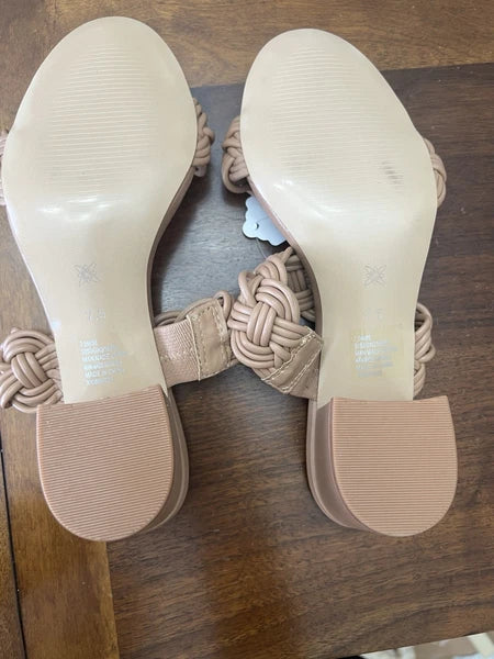 BCBGeneration Sisi Tan Braided Strap Sandals Size 7.5 NWOT