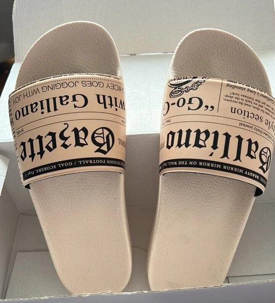 NIB John Galliano NUDE Gazette Sea Sandals Slippers  size 38(7) Made in Italy