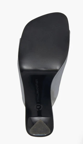 Stella Mccartney Ladies Silver Metallic Elsa Mirror Slide Sandals Mules, 39, 9