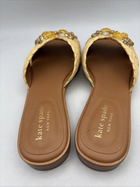 Kate Spade Dock Crystal Slide Sandal Flat Sz 5.5