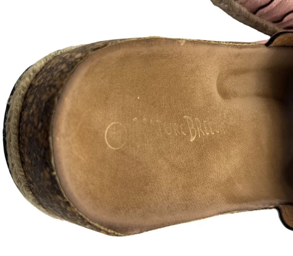 Clarkes Fiana Coast Espadrille Slide Sandals Blush Pink Womens Size 8 Chic Comfy