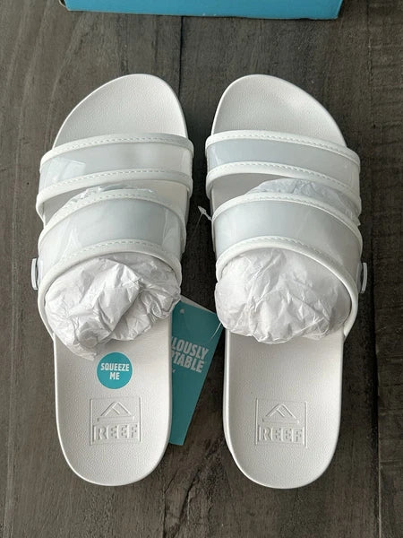 Reef Women's US 8 Vista Hi-Energy Cloud Transparent Slides, Style # CJ6852