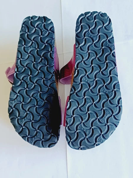 Birkenstock Birkis Sandals Women's 5 36 Purple Snakeskin Print Sandals Shoes