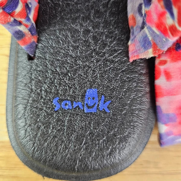 Sanuk Women's Yoga Mat Sling Flip Flops Sandals US Size 6 Style 1013154 Pink