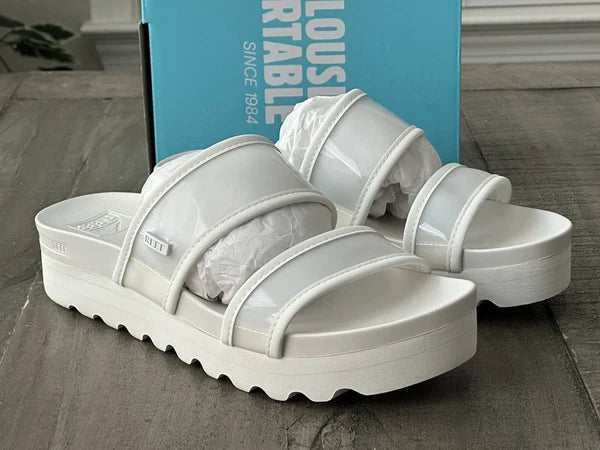 Reef Women's US 8 Vista Hi-Energy Cloud Transparent Slides, Style # CJ6852