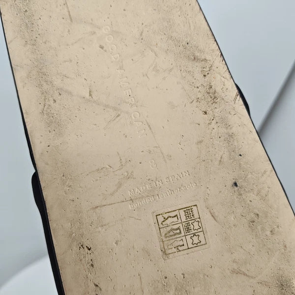 GOOD AMERICAN Chain Platform Slide Neoprene Black Size 8 Fashion Cute Sandals