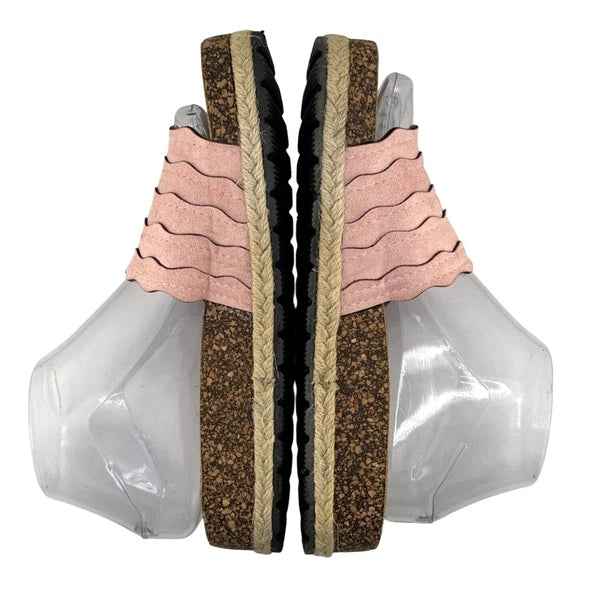 Clarkes Fiana Coast Espadrille Slide Sandals Blush Pink Womens Size 8 Chic Comfy