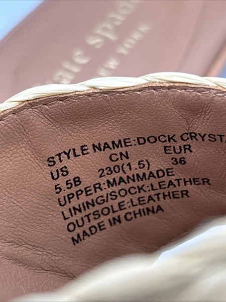 Kate Spade Dock Crystal Slide Sandal Flat Sz 5.5