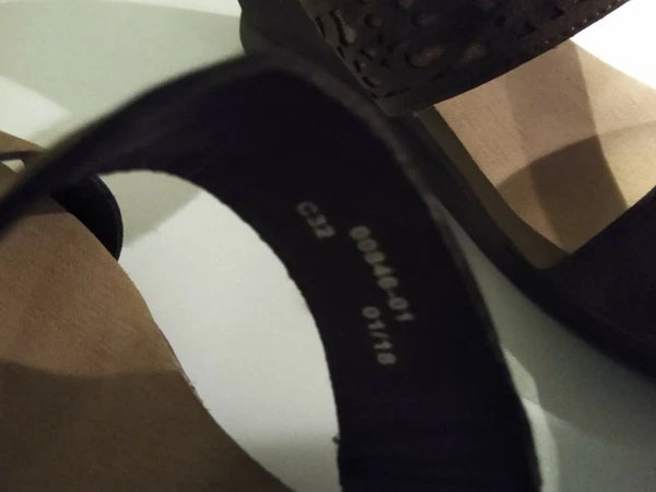 Bear Paw Noelle Dark Brown Slide Wedge Hill Sandals Size 11 Strappy Super Cute