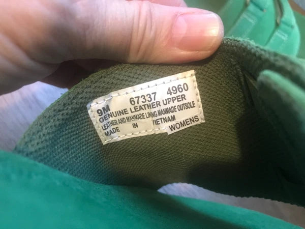 Rare New W/out Box Timberland Slide Sandals Womens Sz 9 Green Suede Adjustable