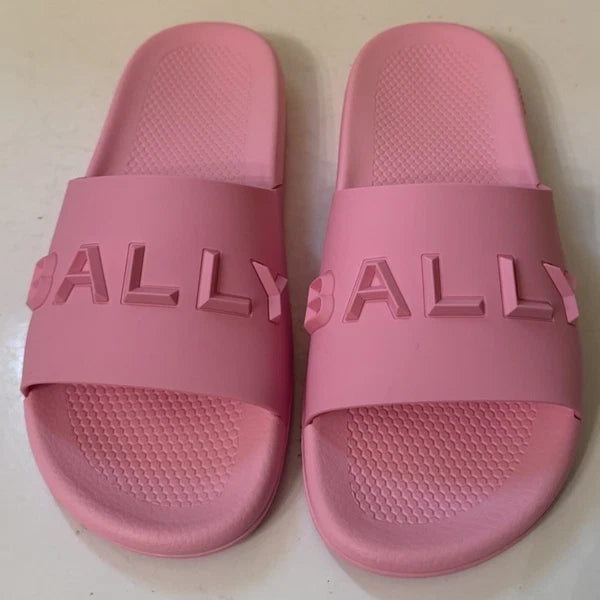 Bally Switzerland Women's Pink “Taffy” Rubber Slide Sandals New NIB Italy