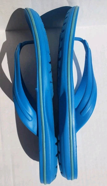 Crocs Iconic Women's Size 11 Comfort Flip Flop Style Sandal Teal Blue Thong