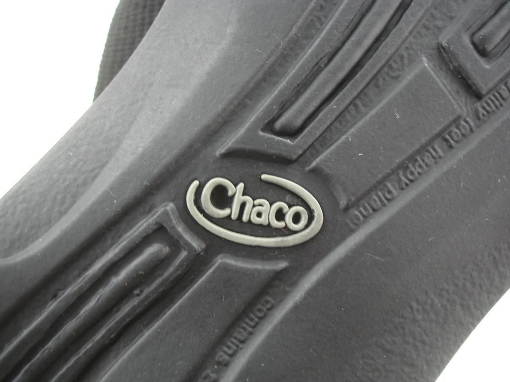 Women's sz 6 M Chaco Classic Flip Slip Slide Sandals Flat Solid Black Flat Thong