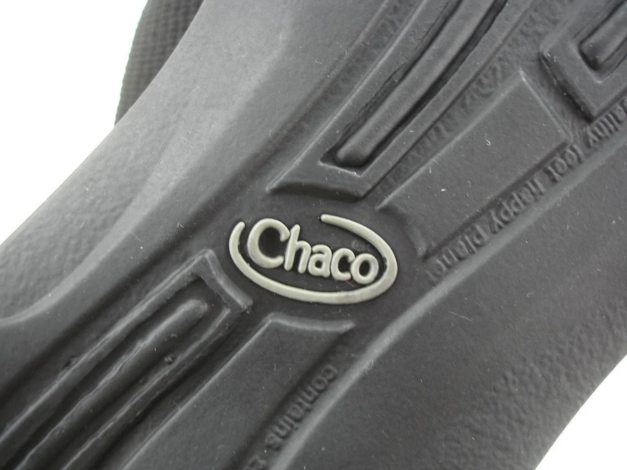 Women's sz 6 M Chaco Classic Flip Slip Slide Sandals Flat Solid Black Flat Thong