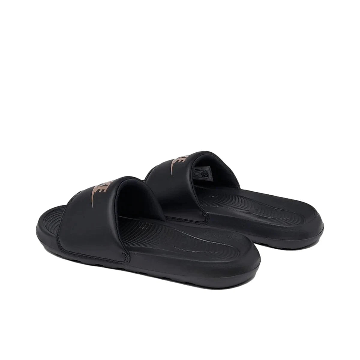 NIKE Victori One Slide Women's Black & Red Bronze Swoosh Sandals SZ 9, 10 New