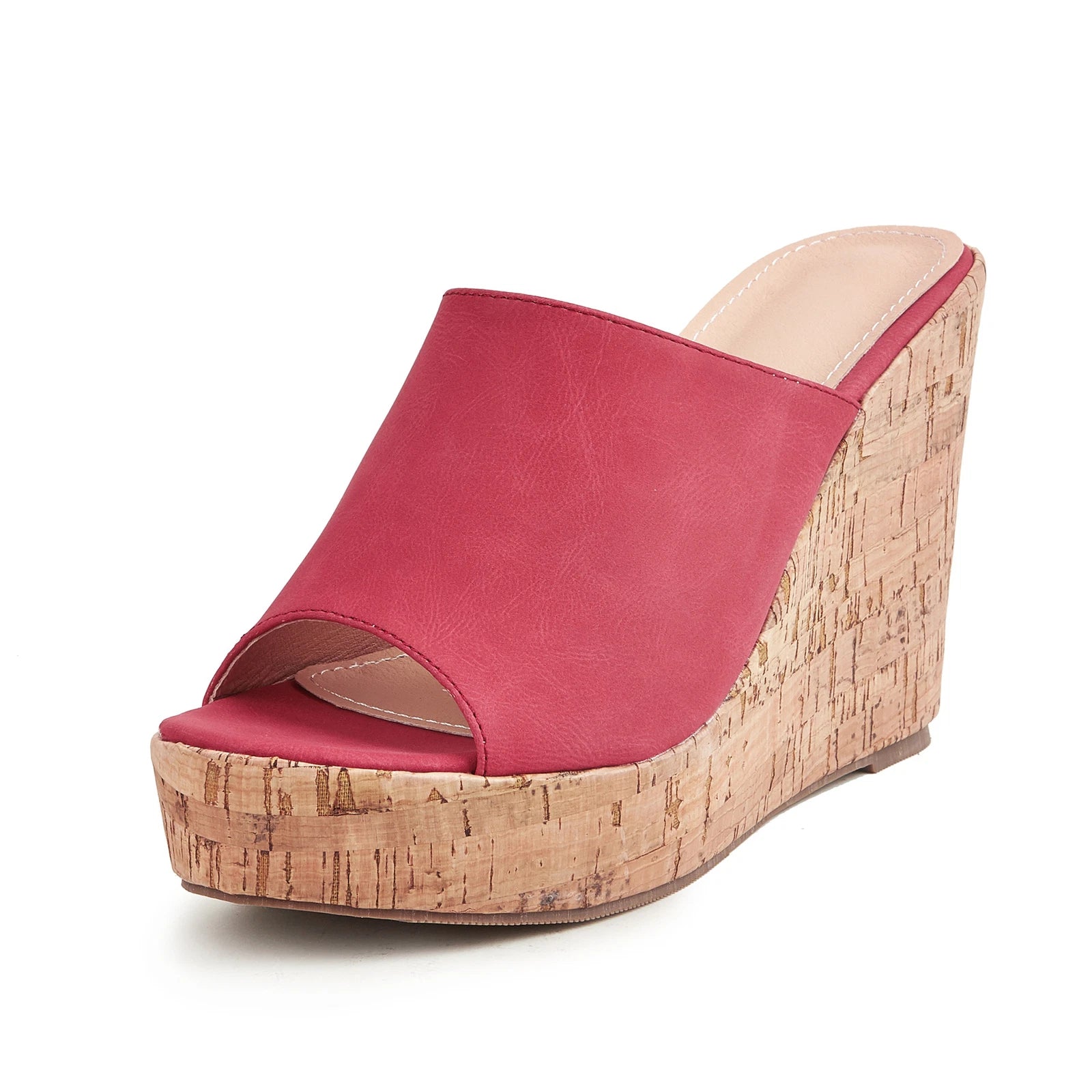Women's High Wedge Heel Platform Mules Open Toe Sandals Slingbacks Slipper Slide