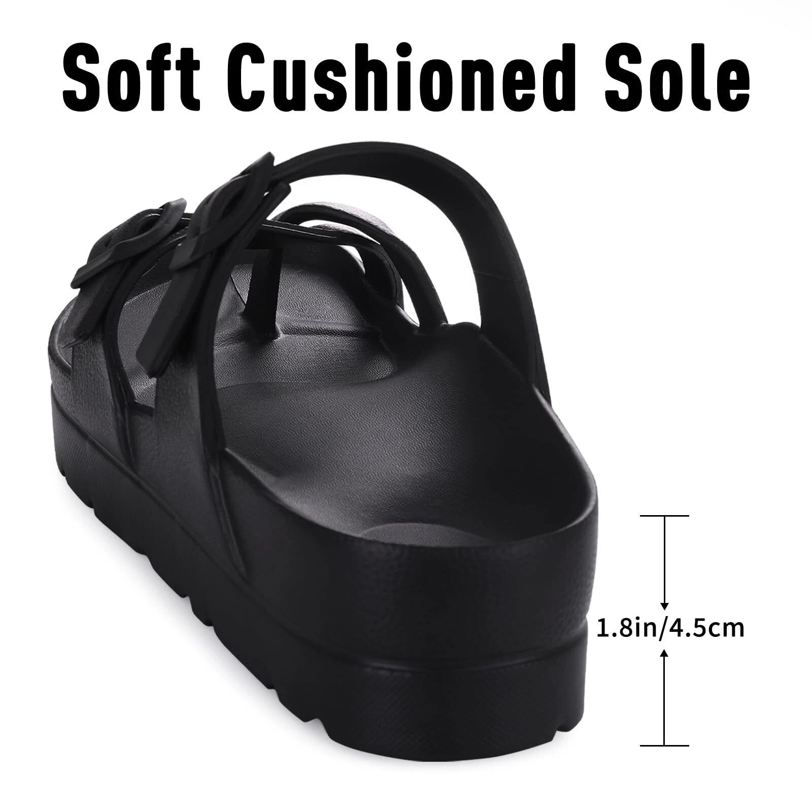 Goosecret Women's Platform Sandals with Arch Support Comfortable Foam Slides ...