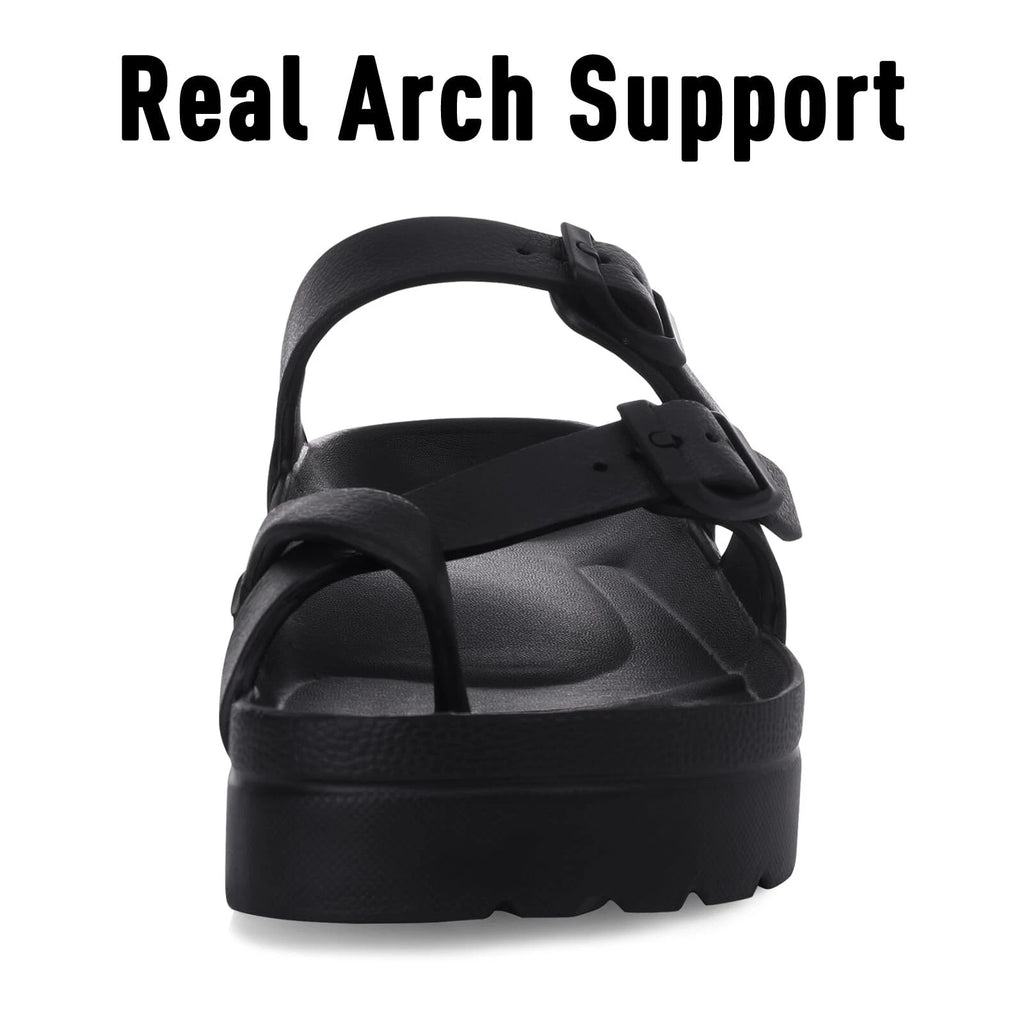 Goosecret Women's Platform Sandals with Arch Support Comfortable Foam Slides ...