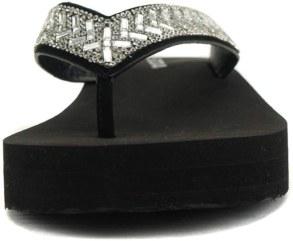 Women Flip Flop Sparkling Jewel Rhinestone Fashion Thong Sandals SODA LEROY-S