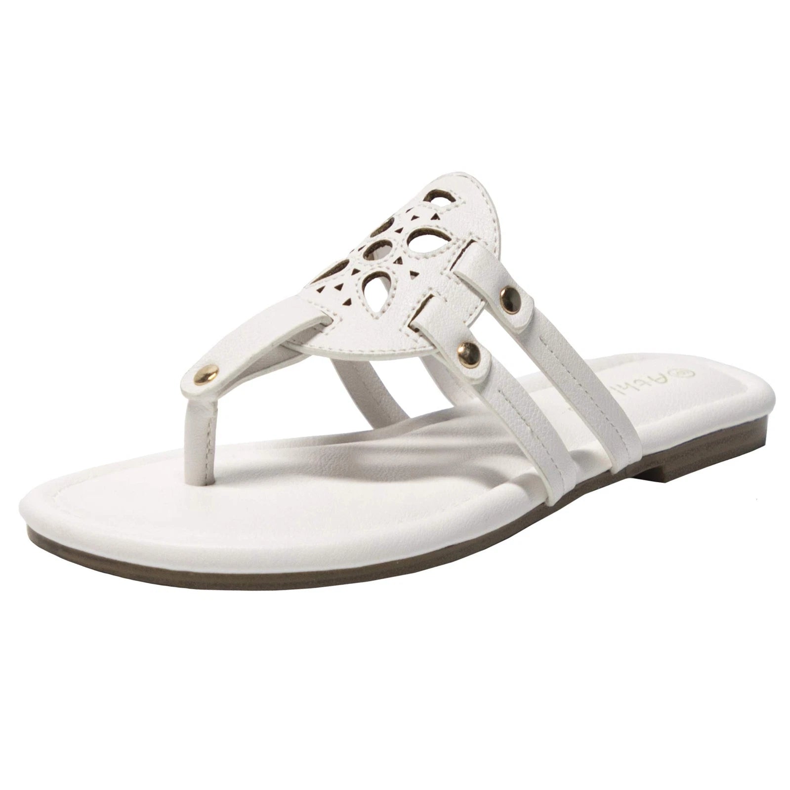 Athlefit Womens Flat Sandals Leather Comfortable Flip Flops Thong Size 11