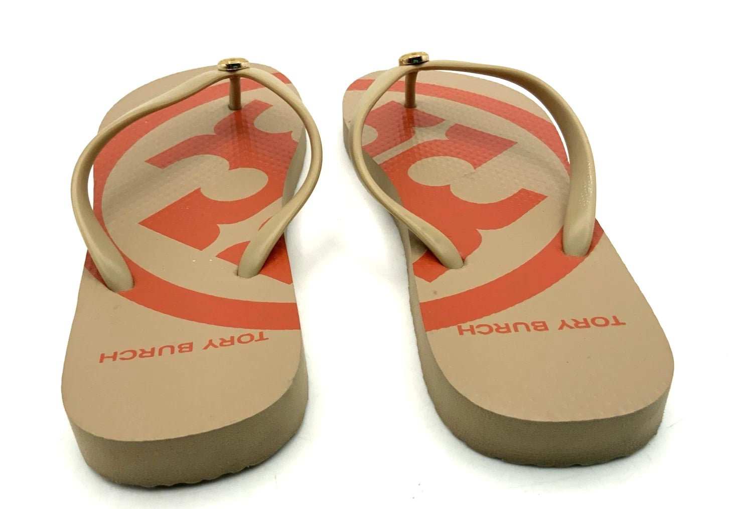 Tory Burch Reva Sandal Women's Size 8 Thong Slide Flip Flop Red-Lobster Shoe