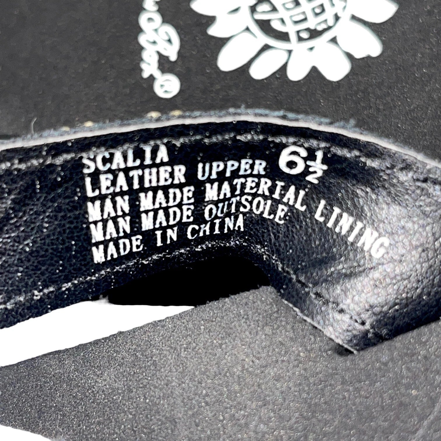 Yellow Box Flip Flops Womens 6.5 Black Clear Rhinestone Wedge Sandals Scalia