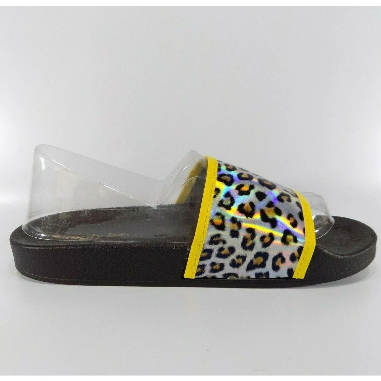 Wide Fit Sandals Flat Slide Size 5 Womens Animal Print Low Shoes Beach Holiday