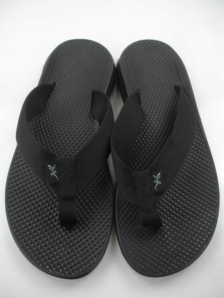 Women's sz 6 M Chaco Classic Flip Slip Slide Sandals Flat Solid Black Flat Thong