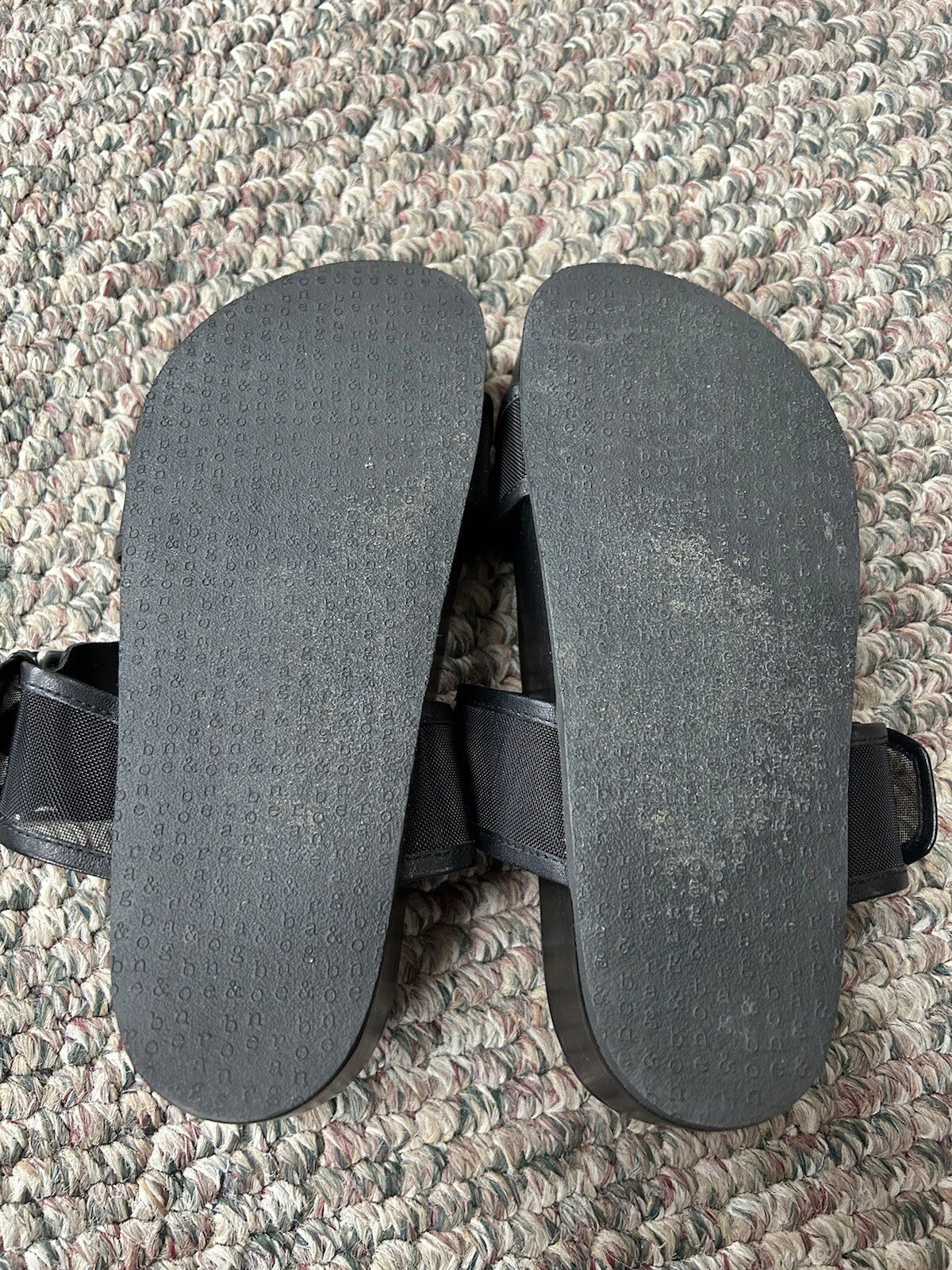 Rag & Bone Evin Mesh & Leather Black Platform Sandals Women’s Size 35