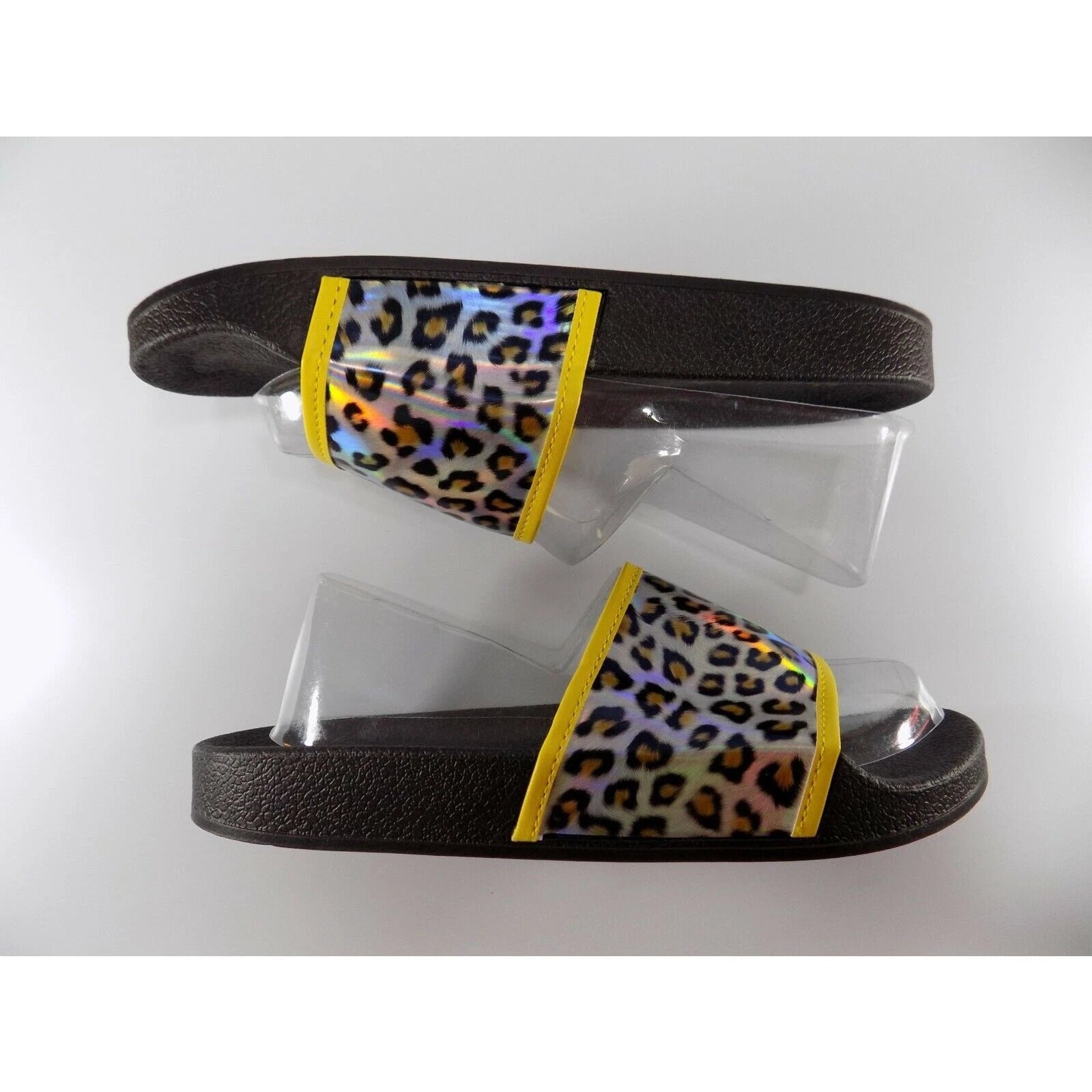 Wide Fit Sandals Flat Slide Size 5 Womens Animal Print Low Shoes Beach Holiday