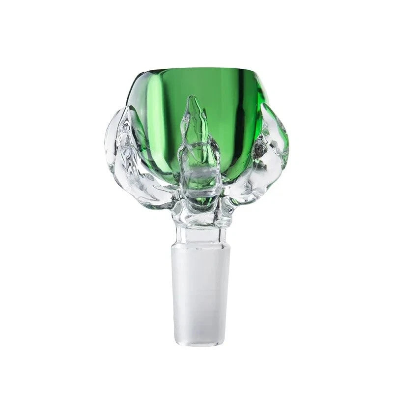 14mm Male Dragon Claw Style Glass Bowl Heavy Slide Head Piece For Hookah Bong