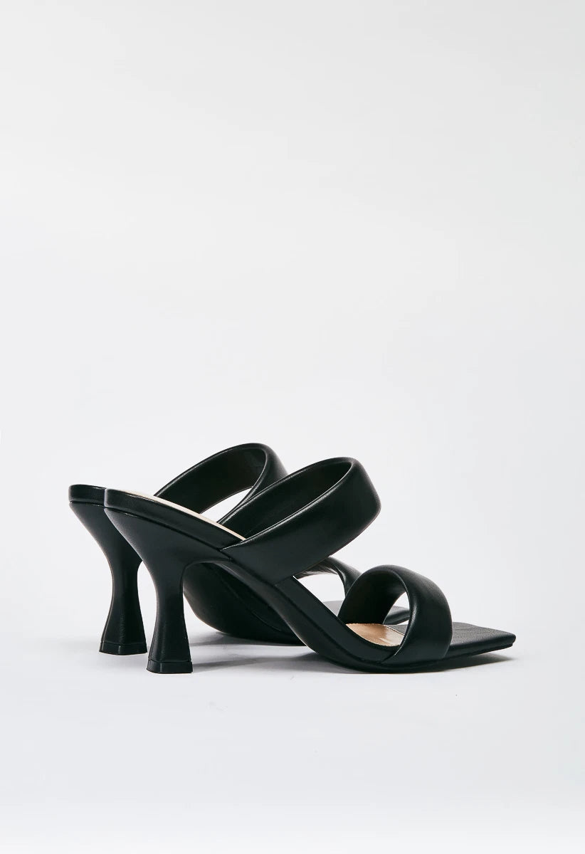ShoeDazzle Women's Amora Heeled Sandal, Style#HD2354776, Size 7, Black Caviar