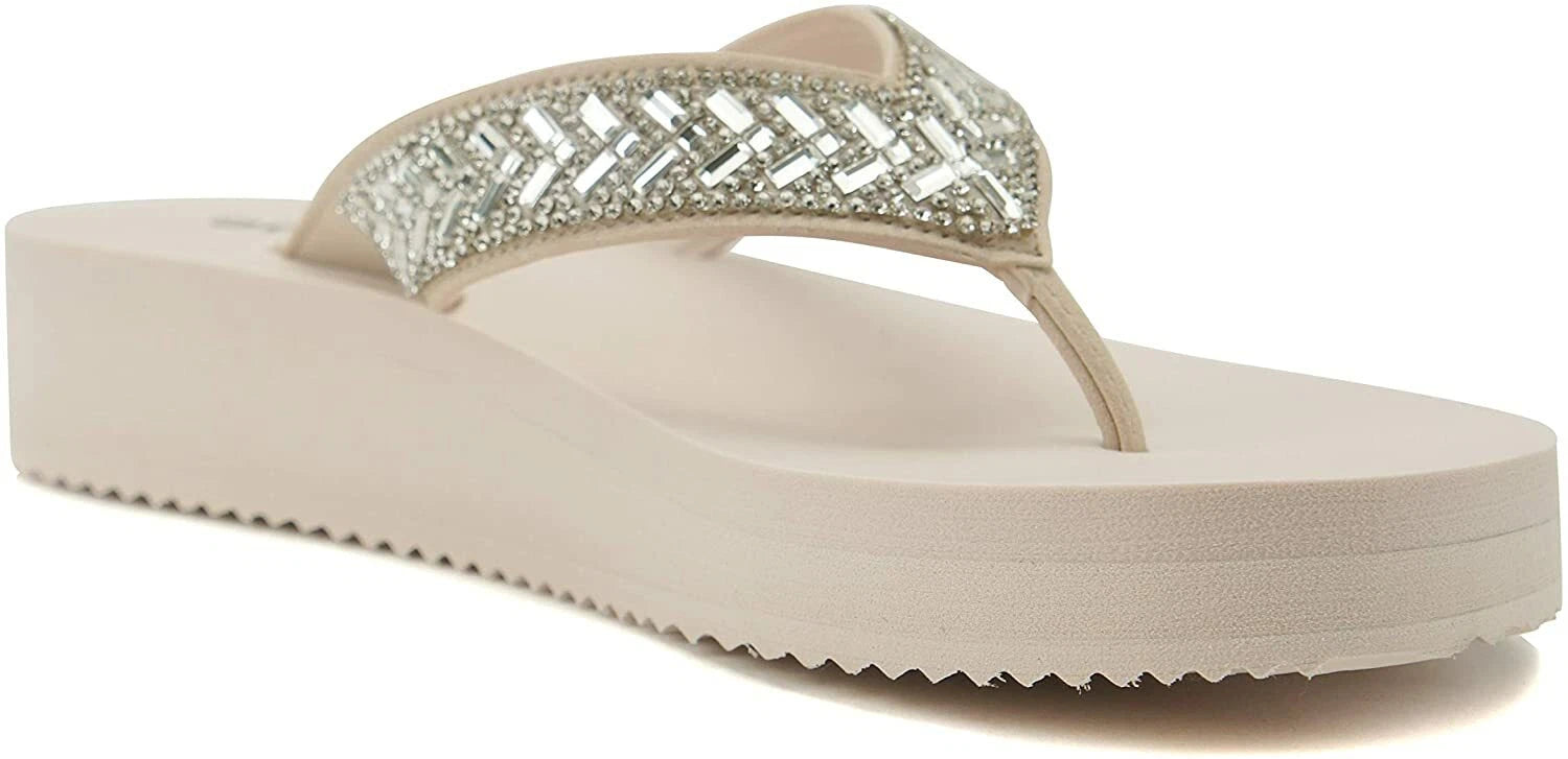 Women Flip Flop Sparkling Jewel Rhinestone Fashion Thong Sandals SODA LEROY-S