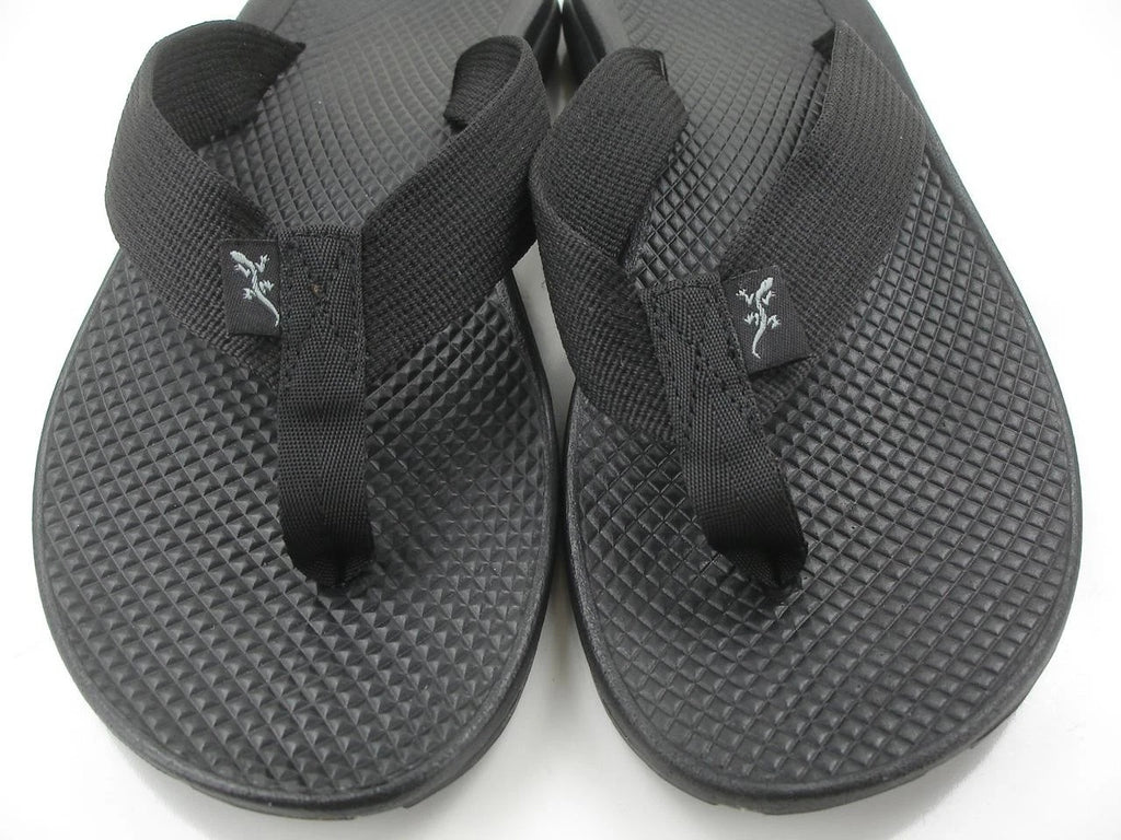 Women's sz 6 M Chaco Classic Flip Slip Slide Sandals Flat Solid Black Flat Thong