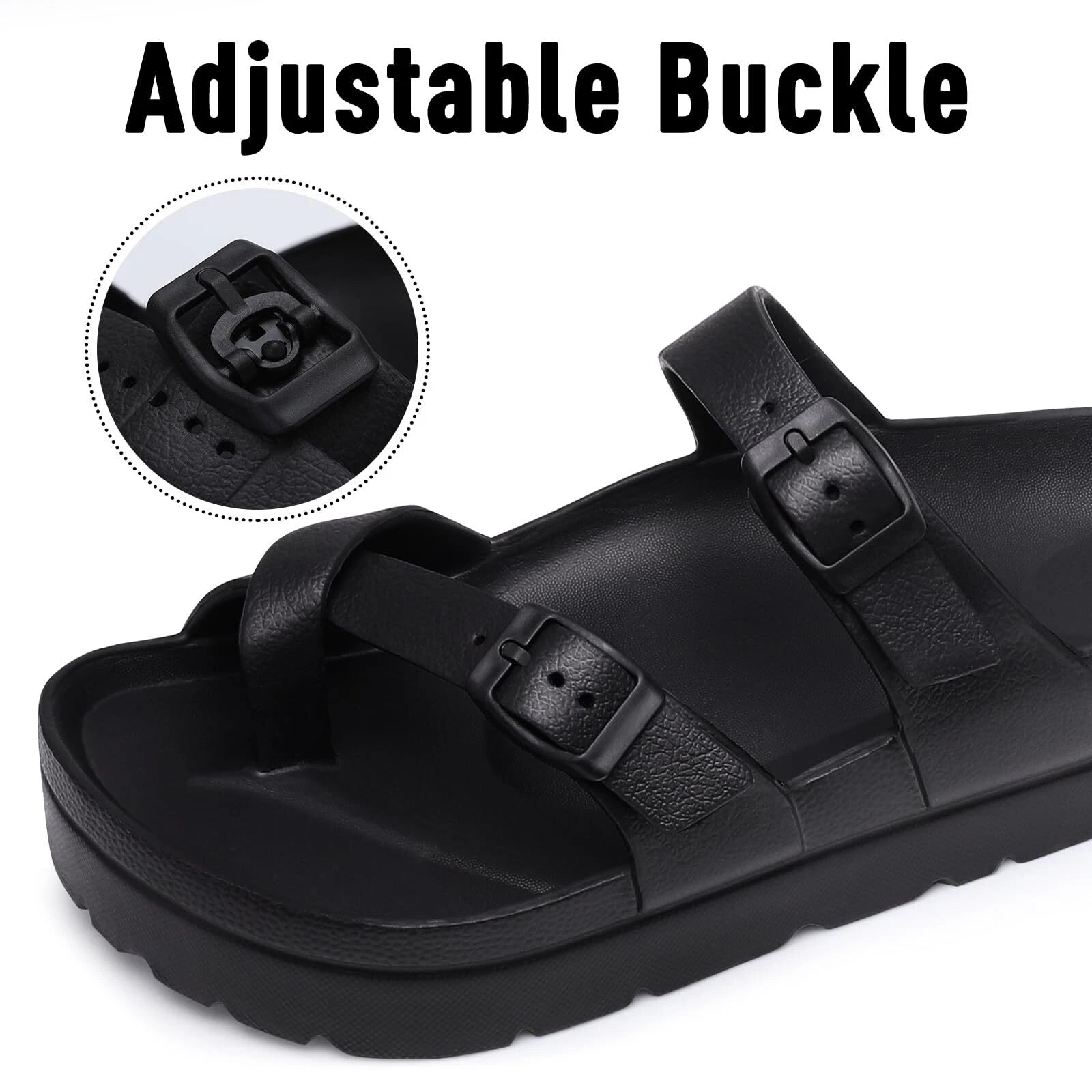 Goosecret Women's Platform Sandals with Arch Support Comfortable Foam Slides ...