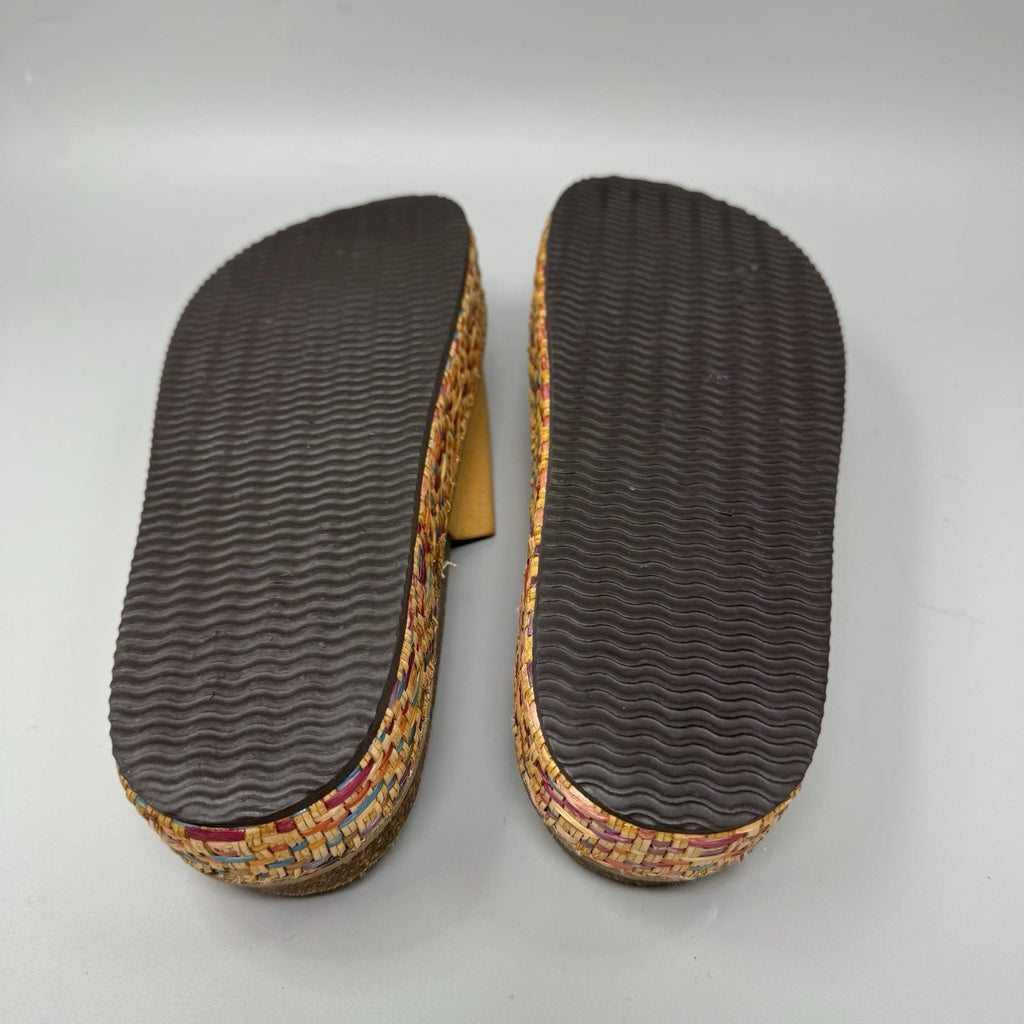 FREE PEOPLE Caravelle Cork Footbed Platform Sandal Boho Shoes Brown Size 8
